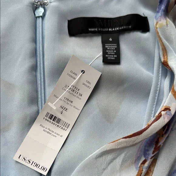 NEW WHBM Cowl Neck Ruched Midi Dress - Picture 2 of 13